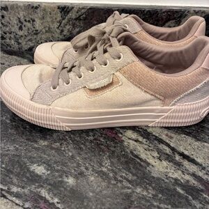 Women's Rocket Dog Canvas Lace-Up Sneakers in Blush Pink, Tan